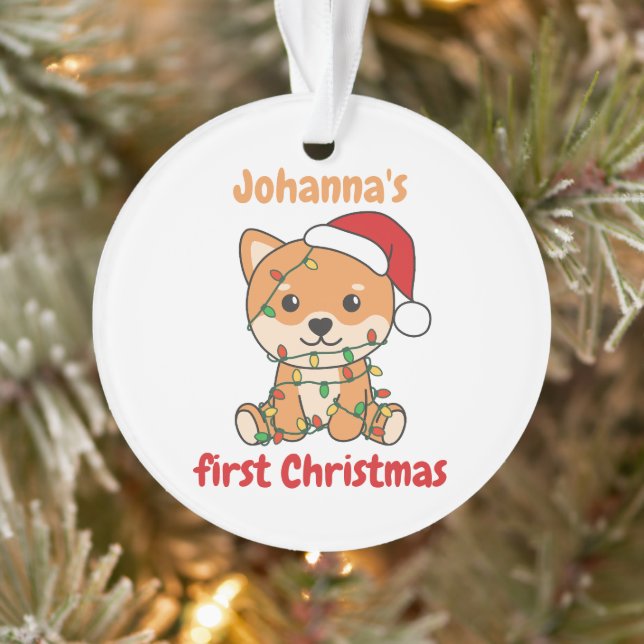 Adorno Shiba Inu Navidades Babys primera Navidad (Árbol)