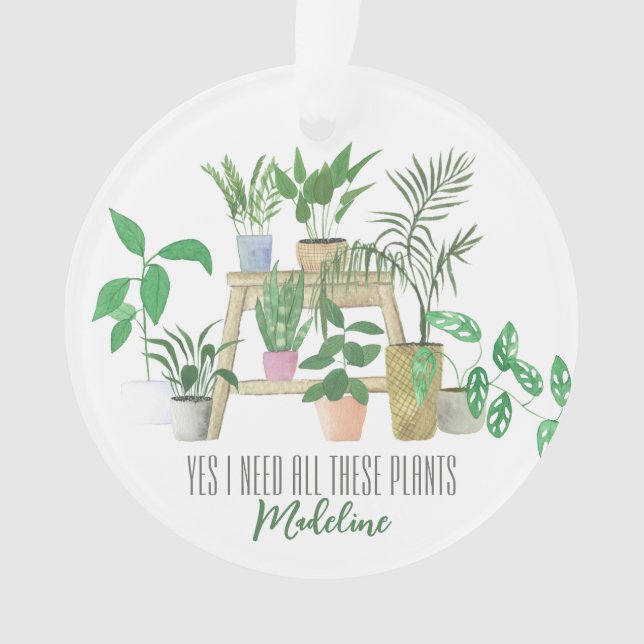 Adorno Sí, necesito todas estas plantas Acuarela (Anverso)