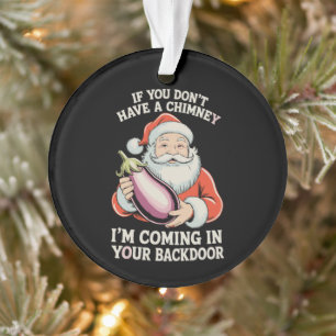 Adorno Si no tienes chimenea Santa Navidad Xmas