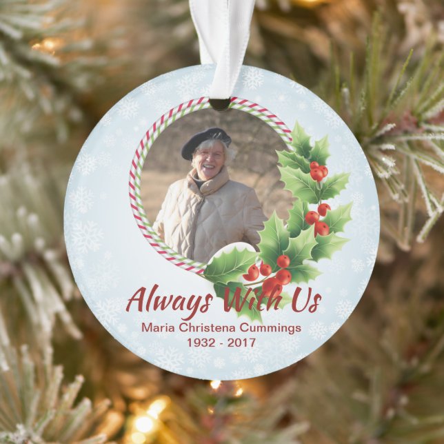 Adorno Siempre Con Nosotros Foto Memorial Personalizada (Árbol)