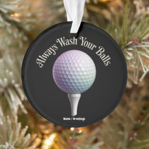 Adorno Siempre Lava Tus Bolas Regalo Divertido de Golf De