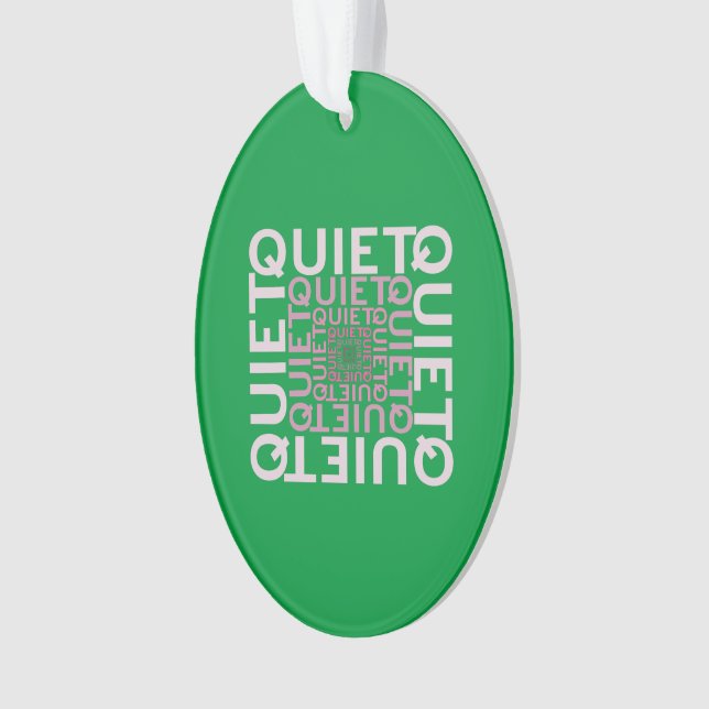 Adorno Silencio silencioso (Anverso)