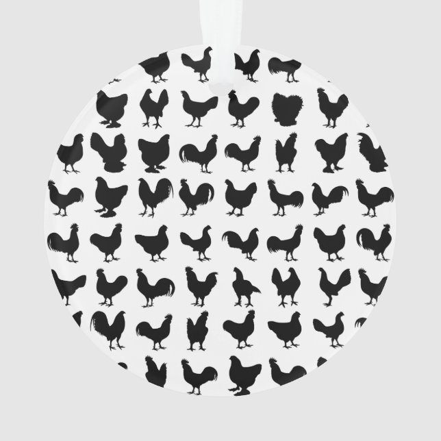 Adorno Silhouettes de pollo (Reverso)