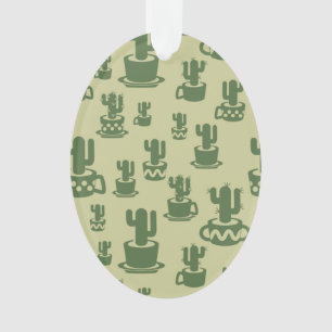 Adorno Silueta de cactus suculenta en tazas y macetas
