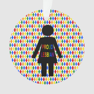 Adorno Silueta de Lesbiana LGBTQ y Damas Arcoíris
