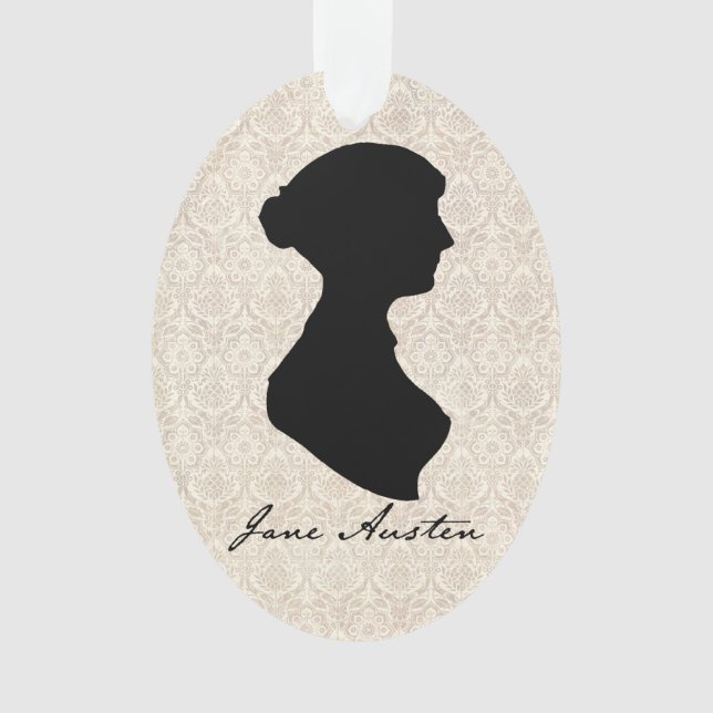 Adorno Silueta del perfil de Jane Austen (Anverso)