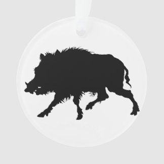 Adorno Silueta elegante del jabalí o del cerdo salvaje