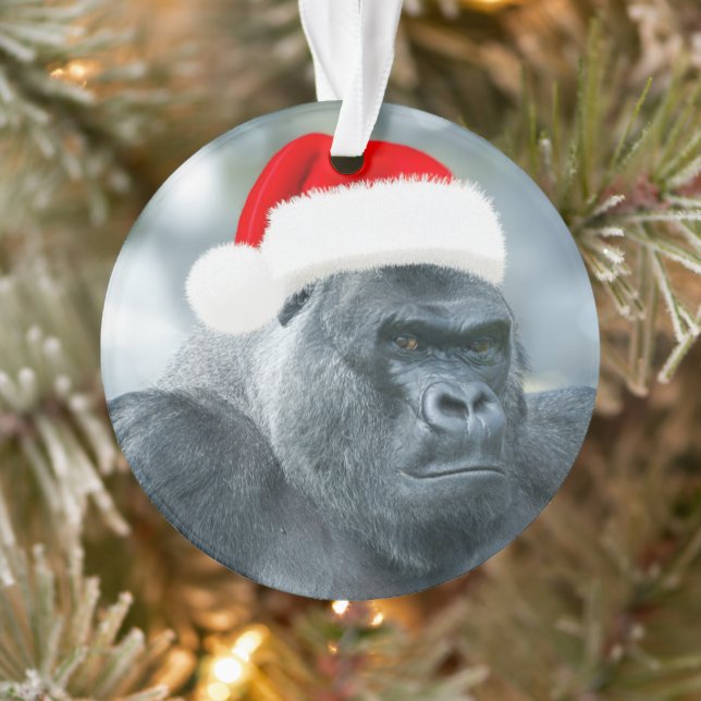 Adorno Silverback mientras los Navidades se agrupan (Árbol)