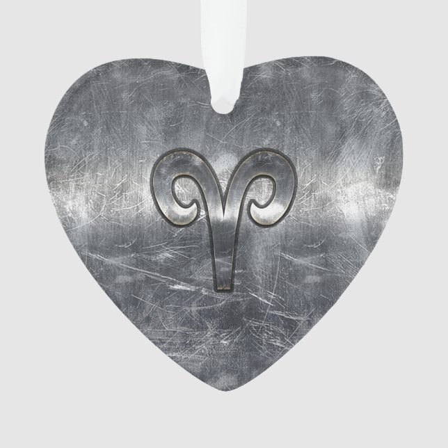 Adorno Símbolo Aries Zodiac estilo industrial (Anverso)