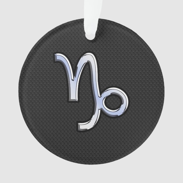 Adorno Símbolo cromado de Zodiaco de Capricornio sobre la (Anverso)