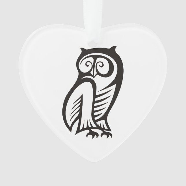 Adorno Símbolo de búho negro (Anverso)