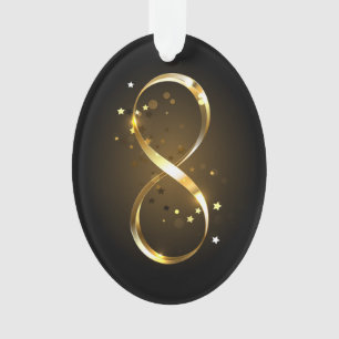 Adorno Símbolo de infinito dorado