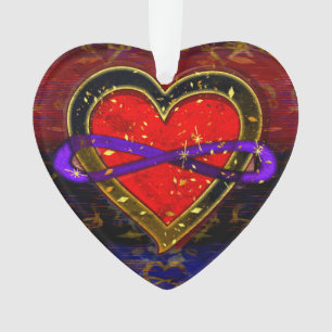 Adorno Símbolo de la bandera de la poliamoria del corazón