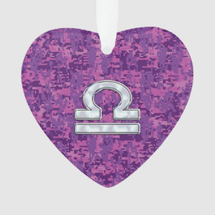 Adorno Símbolo Digital rosada fucsia Camo del zodiaco del