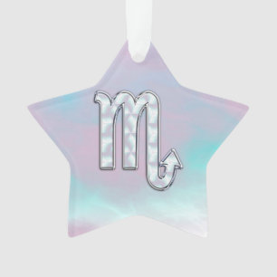 Adorno Símbolo escorpio zodiaco en la madre del estilo de