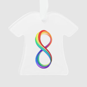 Adorno Símbolo infinito arcoiris en capas