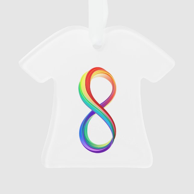 Adorno Símbolo infinito arcoiris en capas (Anverso)