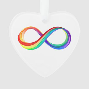 Adorno Símbolo infinito arcoiris en capas