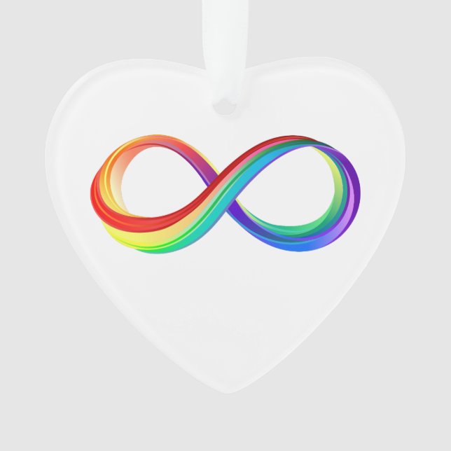 Adorno Símbolo infinito arcoiris en capas (Anverso)