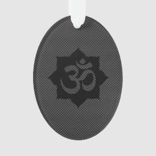 Adorno Símbolo OM Lotus Espiritualidad en Estilo de Fibra