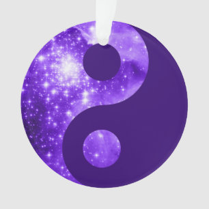 Adorno Símbolo Yin Yang de estrellas púrpuras