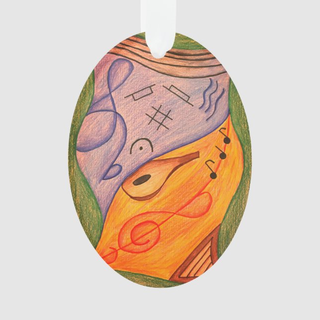 Adorno Símbolos musicales Navidades Treble Clef (Anverso)