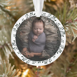 Adorno Simple Mi primera foto personalizada de Navidad pa