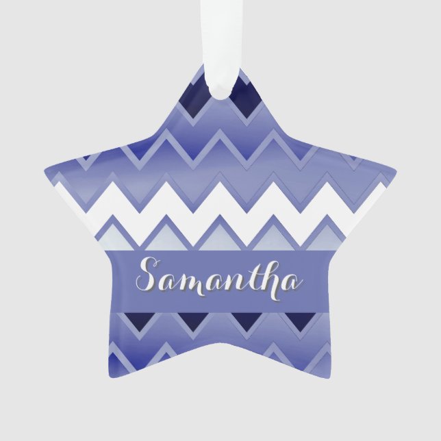 Adorno Simplemente ZigZag-marina azul (Anverso)