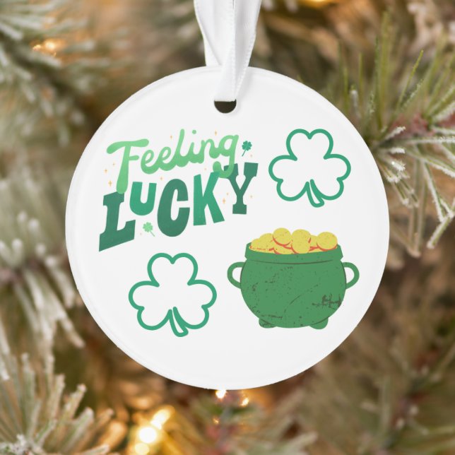 Adorno Sintiéndose afortunado en un (Árbol)