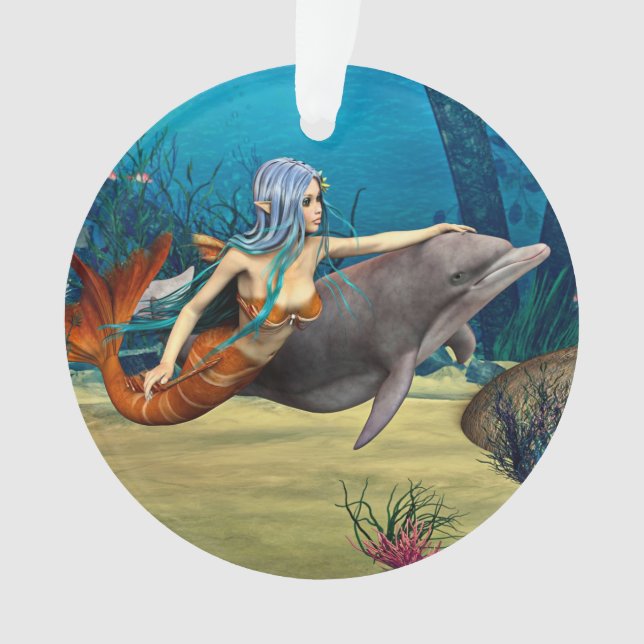 Adorno Sirena con delfín (Anverso)
