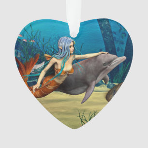 Adorno Sirena con delfín