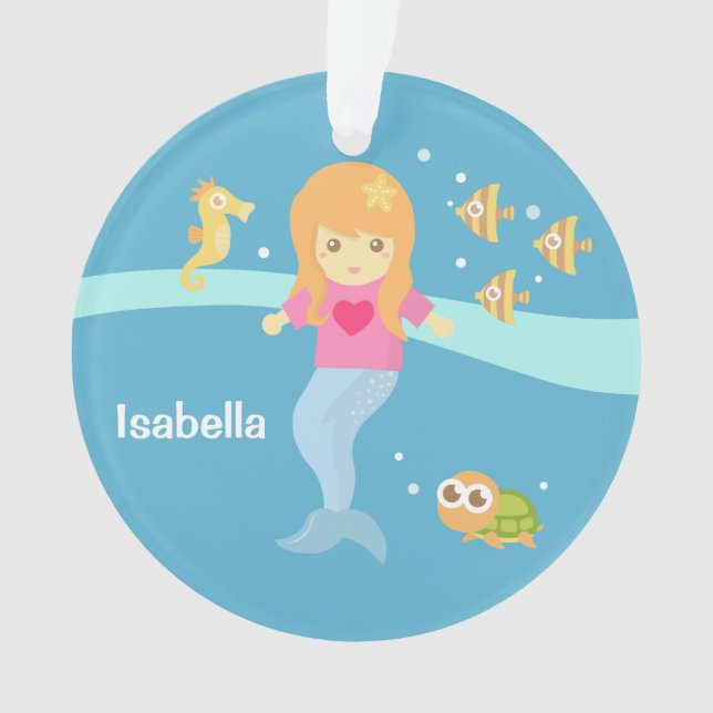 Adorno Sitio lindo de los chicas de las criaturas del mar (Anverso)