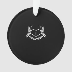 Adorno Skeleton Hand Heart Lazy Halloween Disstume Funny