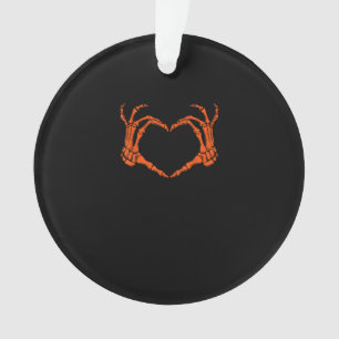 Adorno Skeleton Hand Heart Rótulo Disstume Halloween Dise