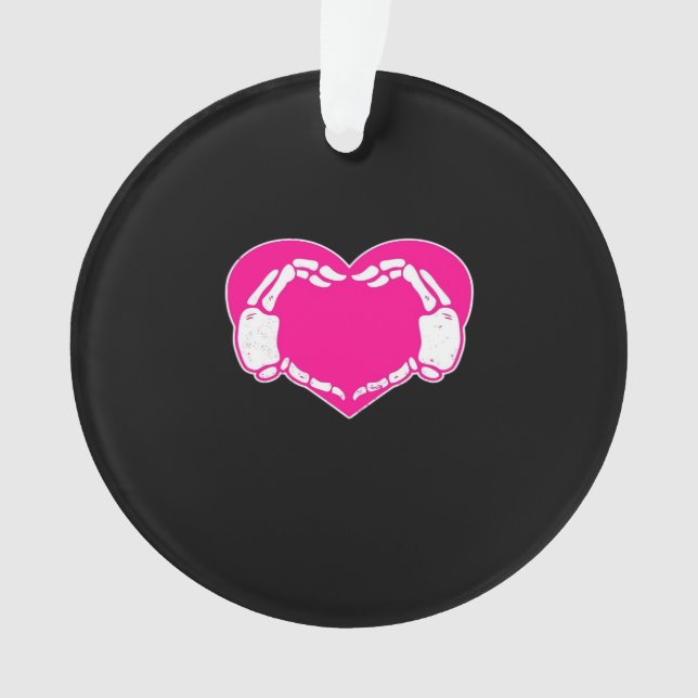 Adorno Skeleton Heart Hands Gothic Valentine Classic (Anverso)