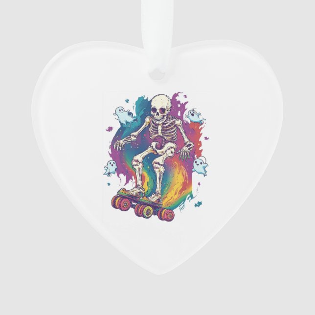 Adorno Skeleton Roller Skater (Anverso)