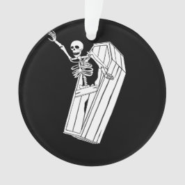 Adorno Skeleton saltando de una caseta en una