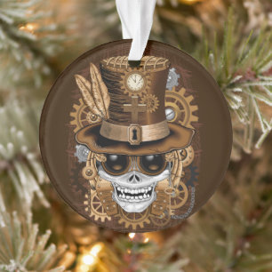 Adorno Skull Steampunk Voodoo Retro Machine