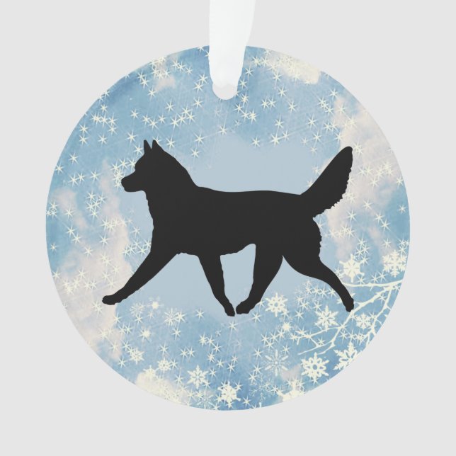 Adorno Sled Dog Silhouette (Anverso)
