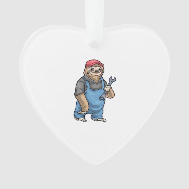 Adorno Sloth Mechanic Wrench Classic T-Shirt (Anverso)