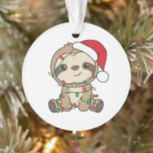 Adorno Sloth Navidades Winter Animals Sloths