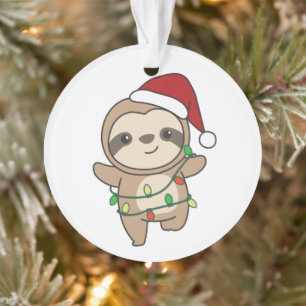 Adorno Sloth Navidades Winter Animals Sloths