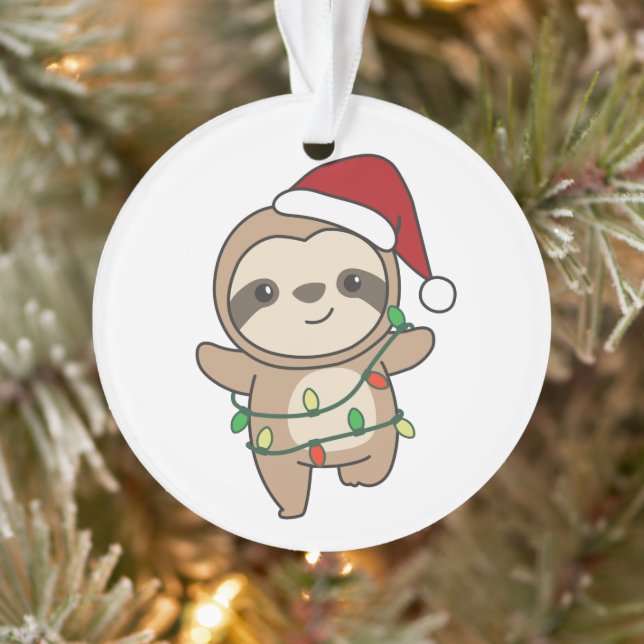 Adorno Sloth Navidades Winter Animals Sloths (Árbol)