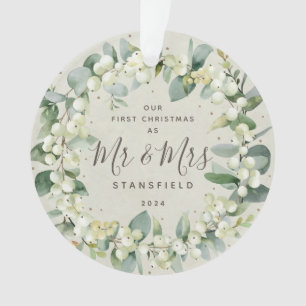Adorno Snowberries - Nuestra primera Navidad, Sr. y Sra.