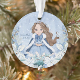 Adorno Snowy Winter Brunette Princess