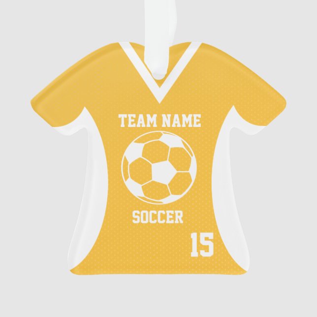 Adorno Soccer Sports Jersey Gold con foto (Anverso)