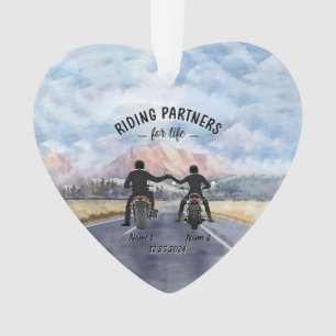 Adorno Socios de Ridding Personalizados de heart Janestor