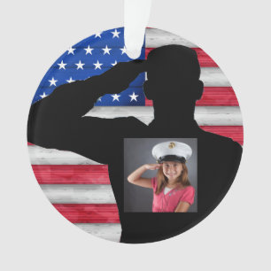 Adorno Soldado y Bandera Americana - Agradecimiento