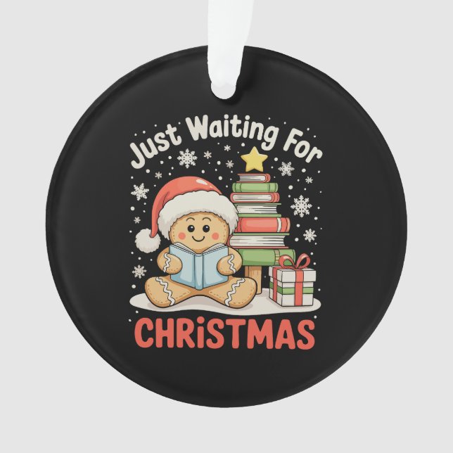 Adorno Solo Esperando A Los Navidades El Libro De Leer Gi (Anverso)
