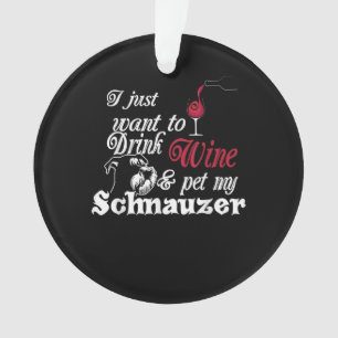 Adorno Solo quiero beber vino y Mascota mi regalo de Schn